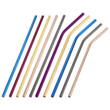 Load image into Gallery viewer, Colorful 304 Stainless Metal Drinking Straws