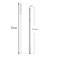 Load image into Gallery viewer, Colorful 304 Stainless Metal Drinking Straws