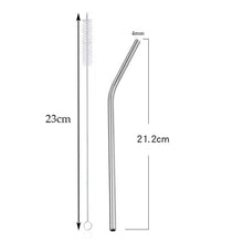 Load image into Gallery viewer, Colorful 304 Stainless Metal Drinking Straws