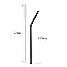 Load image into Gallery viewer, Colorful 304 Stainless Metal Drinking Straws