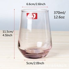 Load image into Gallery viewer, Glass Tumbler Water Bottle Transparent Color Wine Mugs Milk Cups Whiskey Winebowl Office Party Home