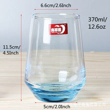 Load image into Gallery viewer, Glass Tumbler Water Bottle Transparent Color Wine Mugs Milk Cups Whiskey Winebowl Office Party Home