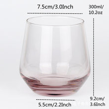 Load image into Gallery viewer, Glass Tumbler Water Bottle Transparent Color Wine Mugs Milk Cups Whiskey Winebowl Office Party Home