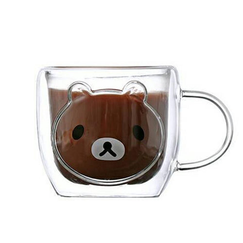 Creative Bear Glass Coffee Cup