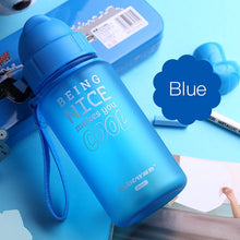 Load image into Gallery viewer, 400ML Feeding cup Baby bottle with straw Portable Rope spill proof children`s Cup plastic bottle for kids drinking water copo