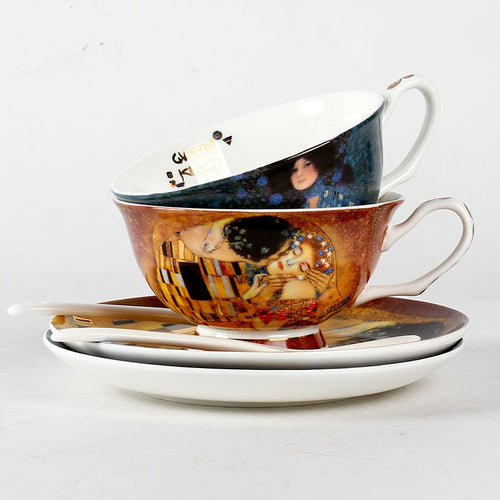 Creative European bone china coffee cup