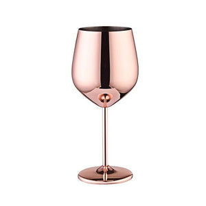 Wine Glasses Copper Silver Rose Gold Stainless Steel Goblet