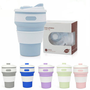 Hot New Folding Silicone Portable Silicone Telescopic Drinking Collapsible coffee cup