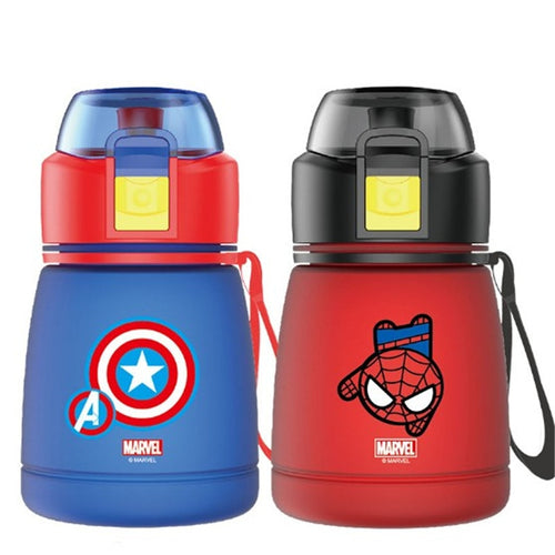 390ML Cartoon Spiderman Captain America Children Kids Feeding Bottles Cups
