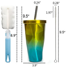 Load image into Gallery viewer, Stainless Steel Coffee Mug With Straw Lid Double Wall Thermos Mug 500ml