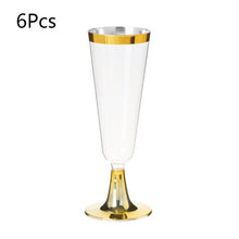 Load image into Gallery viewer, 6pcs/set Disposable Plastic Red Wine Glass