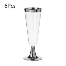 Load image into Gallery viewer, 6pcs/set Disposable Plastic Red Wine Glass